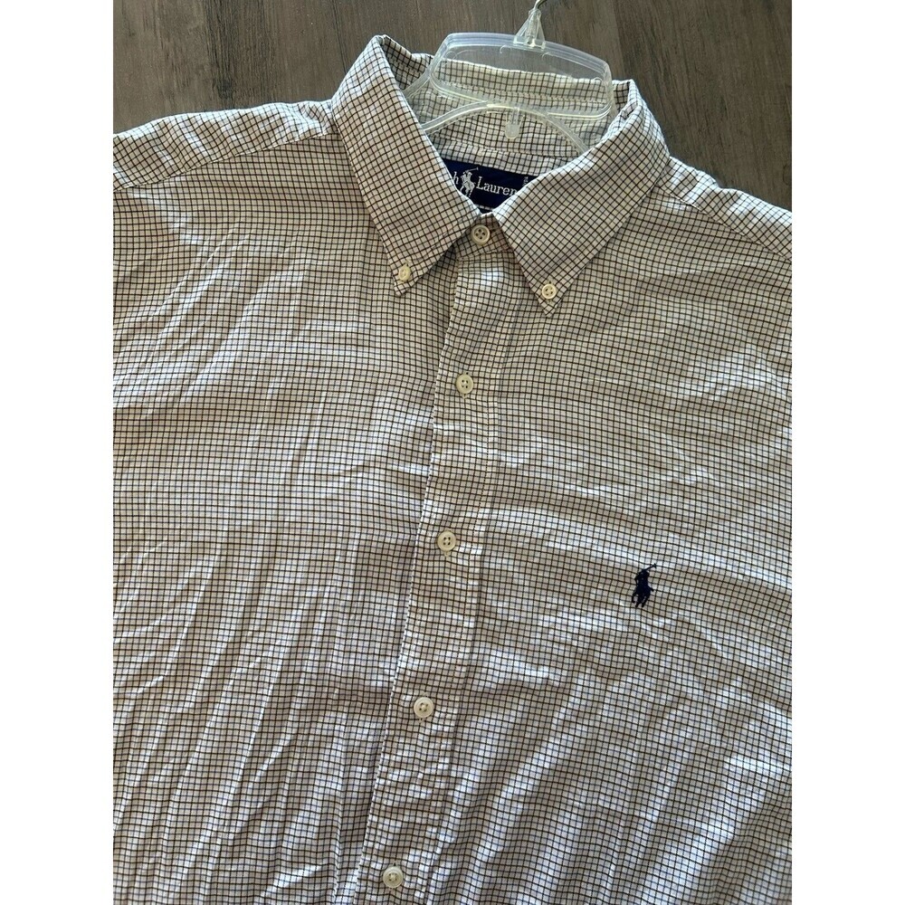 Ralph Lauren Shirt Mens 16-34 Yarmouth Cotton Long Sleeve Button Down